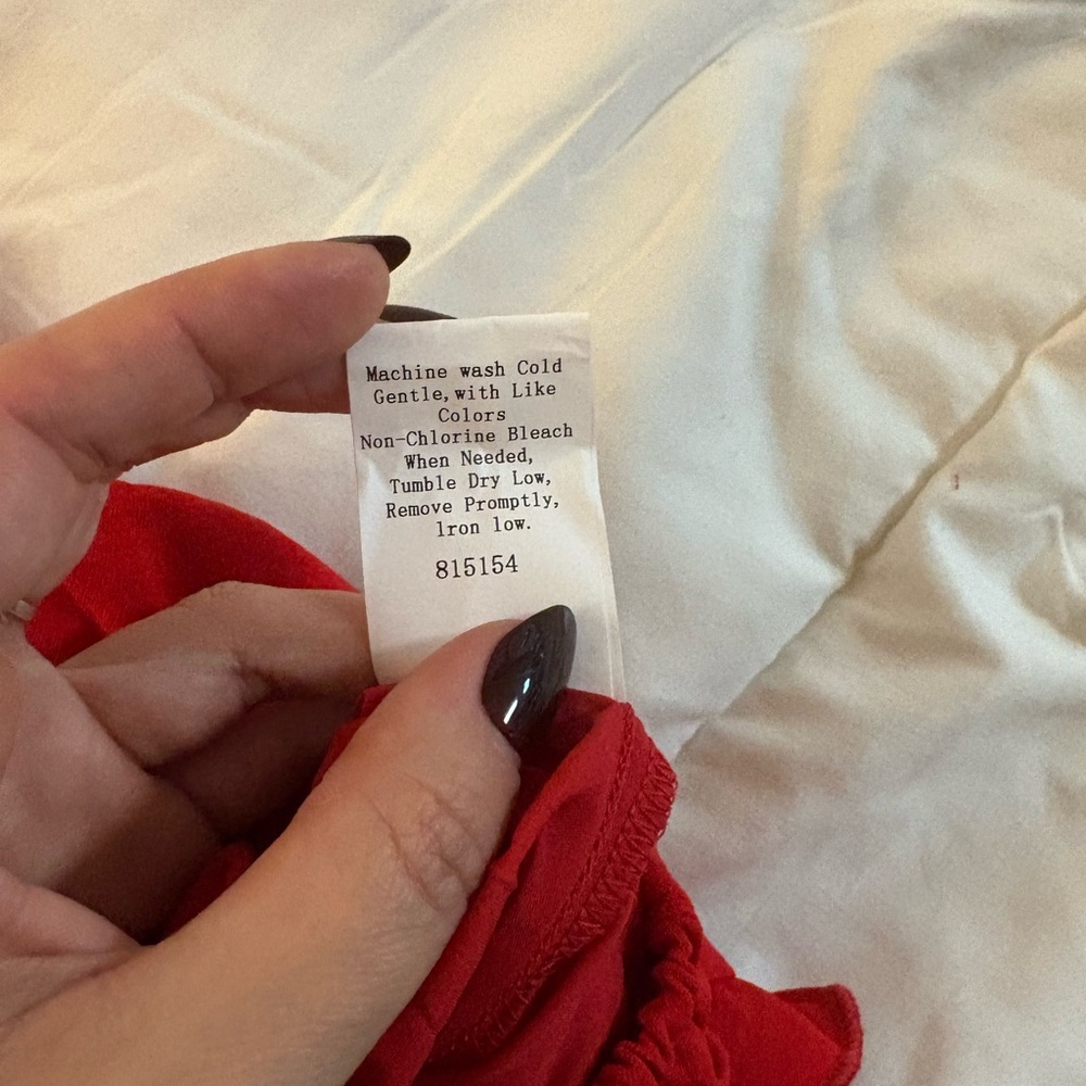 Red Ruffled Maxi Skirt - Picture 6 of 6